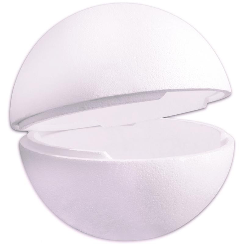 Media esfera de porxepán hueca