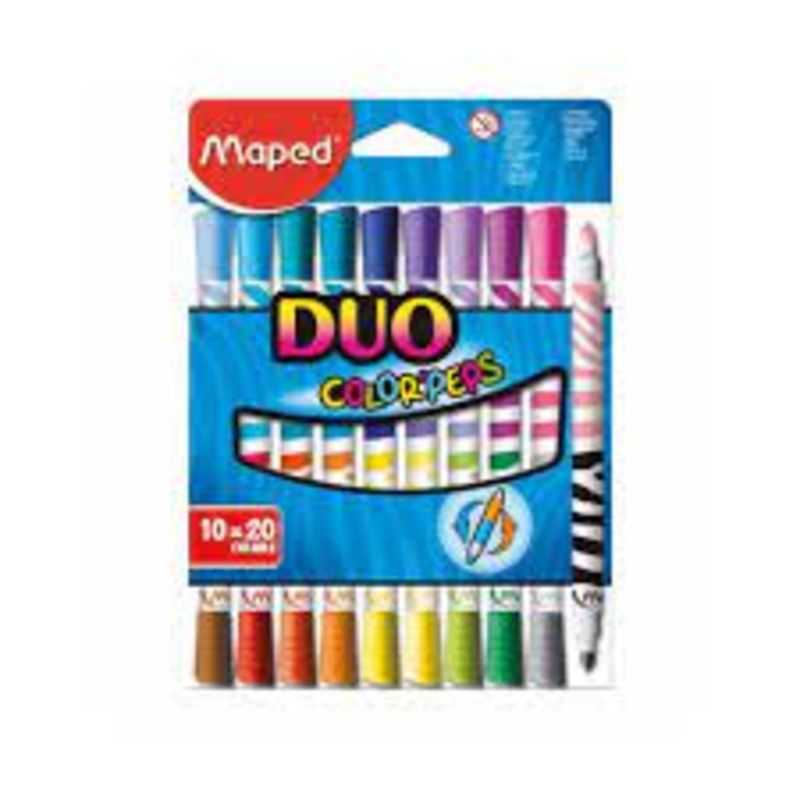 Rotuladores Color'Peps Duo Colors (20 colores en total) MAPED Caja 10