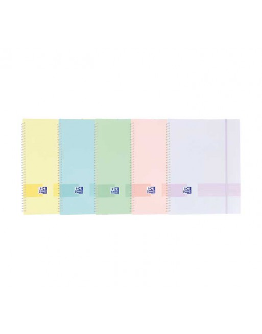 Carpeta 20 fundas A4 c/goma surtido pastel Oxford