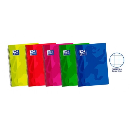 Cuaderno Fº Cuadriculado 4x4 Tapas Plástico Oxford