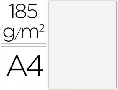 Cartulina Guarro Din a4 blanco 185 gr-paquete 50 hojas