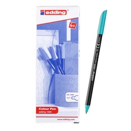 [E-1200 COL. 014] Rotulador edding 1200 azul turquesa 14-caja 10