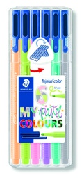 [323SB6CS01] C/6 rotuladores triplus colores pastel