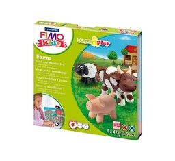 [8034 01 LZ] Pasta moldear fimo kids farm 4und. Surt 42 gr Staedtler