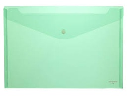 [105 VERDE] Sobre polipropileno con botón A4 Verde Databank