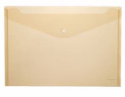 [105 NARANJA] Sobre polipropileno con botón A4 Naranja Databank