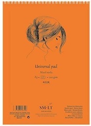 [MIXB-40TS] Bloc universal técnicas mixtas A4 200g. 40h.