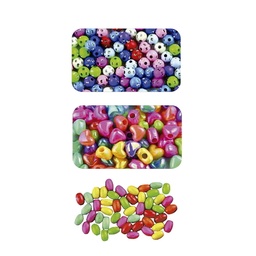 [68 00 43 00] Bolsa 40g.abalorios de plástico corazones