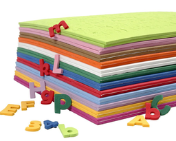 [0804] HOJA DE GOMA EVA 40*60cm. ESTAMPADO LETRAS