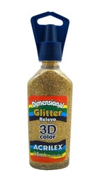 [0403210201] Pintura relevo glitter Acrilex 202 dorado