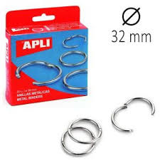 [00453] Anillas metálicas 32mm 20unid Apli