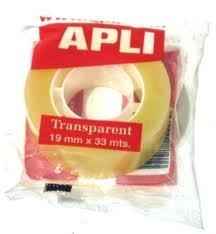[11103] CINTA ADHESIVA TRANSPARENTEARENTE 19mmx33mt. APLI