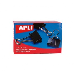 [11952] C/12u. Pinzas de pala abatible 51mm