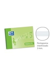 [400118515] LIBRETA MUSICA ESPIRAL OXFORD 20H 90G 4º APAISADO