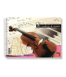 [18804] Cuaderno espiral música 4 pentagramas A5 80g 20h pacsa
