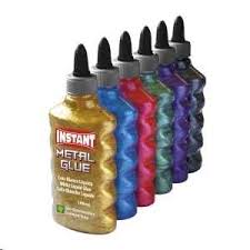 Cola metalizada color negro 180ml.