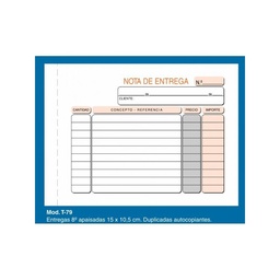 [T-79] Talonario entregas 1/8 apaisado duplicado Loan