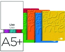[19885] Cuaderno espiral t.blanda A5+ 60gr liso Liderpapel