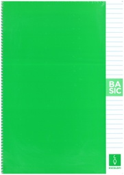 [800400222] Cuaderno espiral verde claro A4 basic 80h 80g 1 línea