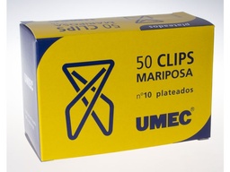 [201200] Clips mariposa nº10 plata caja 50und.