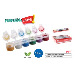[PP162-04] Tempera 6 colores purpurina