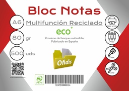[0] Bloc de notas A6 liso 500h. 80gr Ofidis
