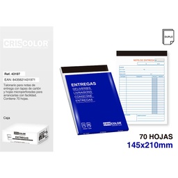 [43197] Talonario Entregas Duplicado 35 juegos 145x210mm - CRISCOLOR