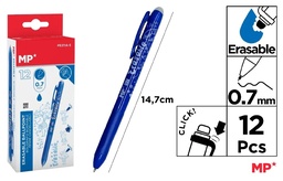 Bolígrafo borrable click punta 0.7mm - MP