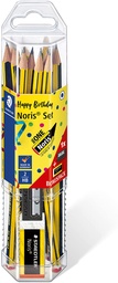 [61 120P2] Set 12 lápices Staedtler Noris 2HB + sacapuntas + goma