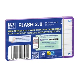 [400198707] Flashcards 2.0 oxf 75x125 30f 1lin lila