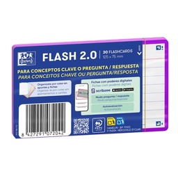 [400198772] FLASHCARDS RAYADAS 2.0 75X125 30F MORADO OXFORD