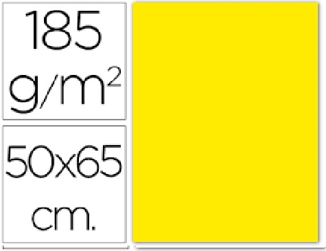 Cartulina Canson amarillo canario 04 50x65 25u.