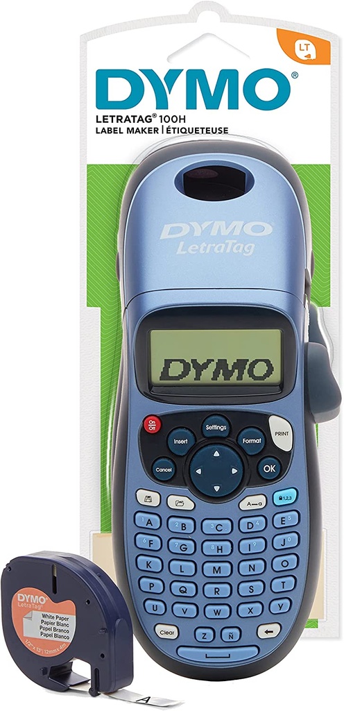 Rotuladora LT-100h Dymo Letratag+1 cinta