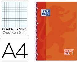Recambio Oxford A4 de 90grs. Cuad.5*5