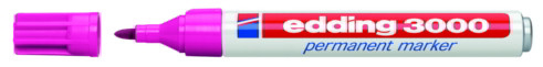 Rotulador edding 3000 rosa permanente