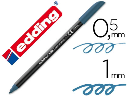 Rotulador 17 edding 1200 azul acero 17