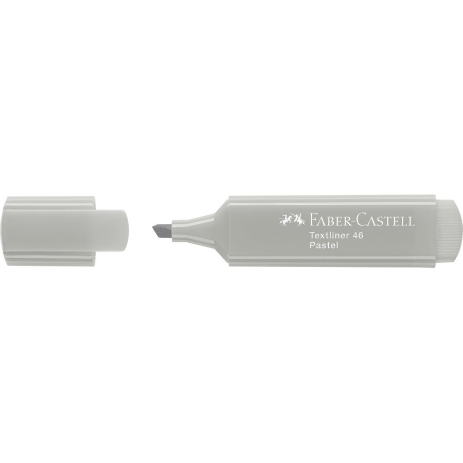 C/10 marcadores textliner pastel gris seda faber-castell