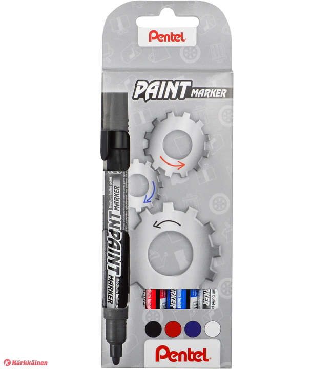 Rotuladores permanentes Pentel paint 4 col básicos