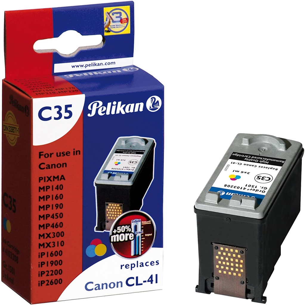 Cartucho tinta compatible canon cl41 tricolor