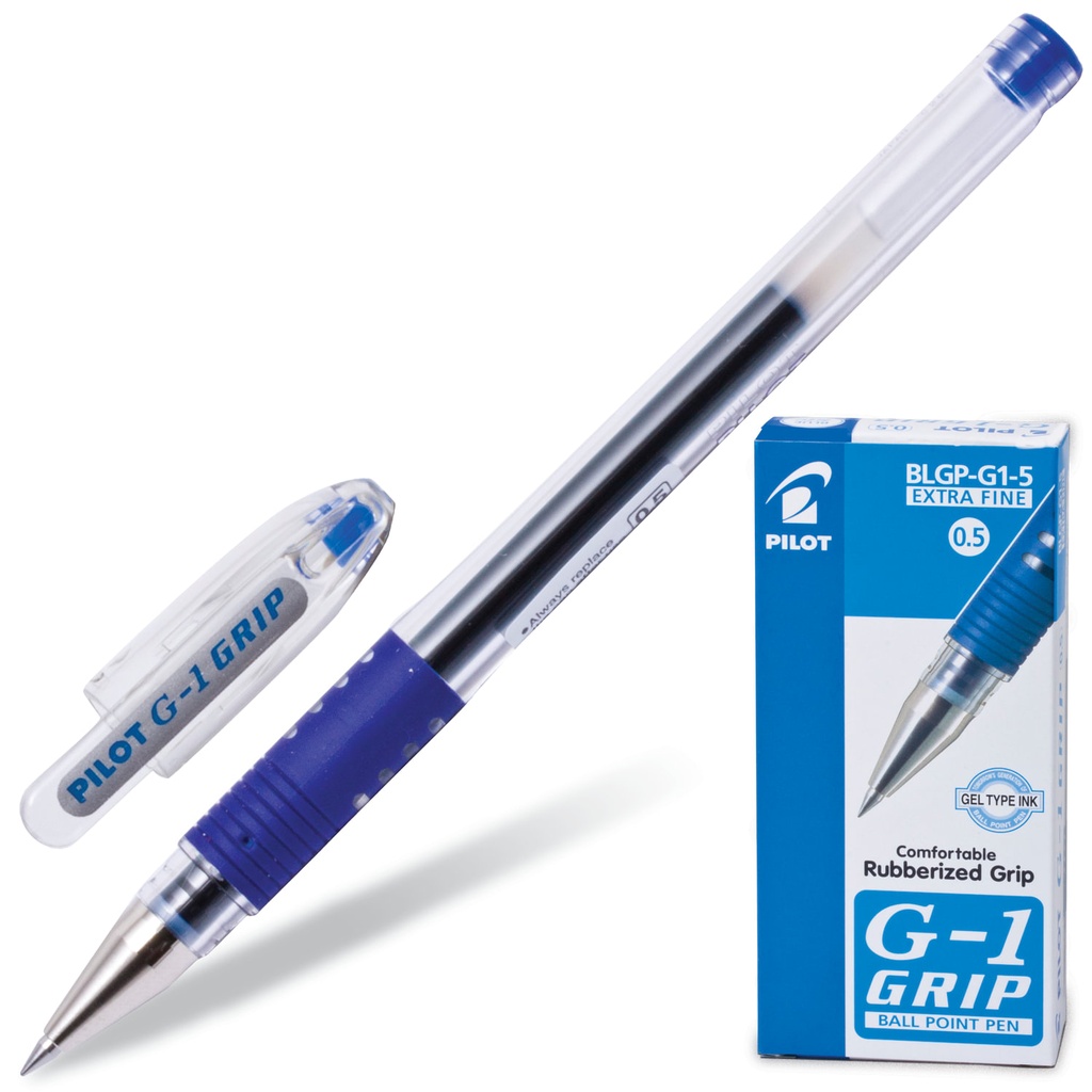 Bolígrafo Pilot g-1 grip azul 0.5 tinta gel