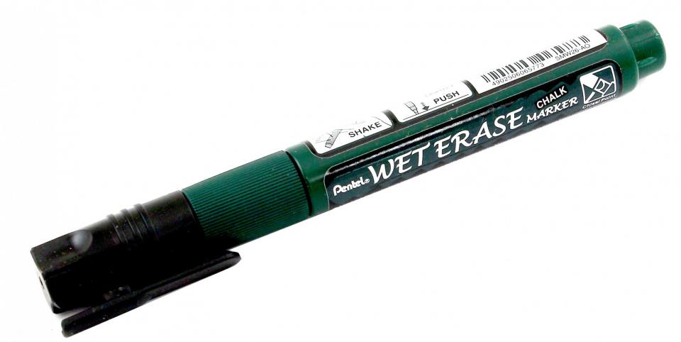 Marcador tiza negro punta media weterase Pentel