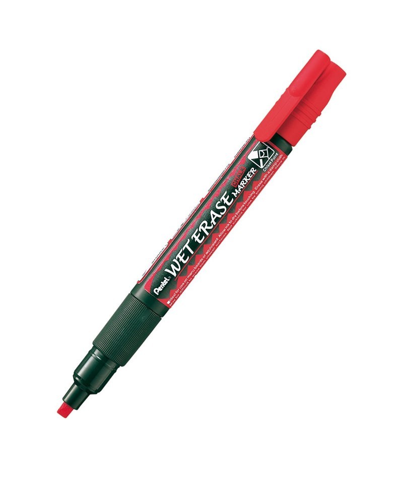 Marcador tiza rojo punta media weterase Pentel