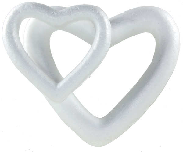 Fig. Poliespán doble corazón 15cm/20cm