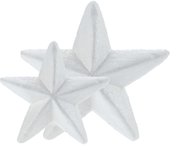 Figuras poliespán estrellas 10cm 6u.