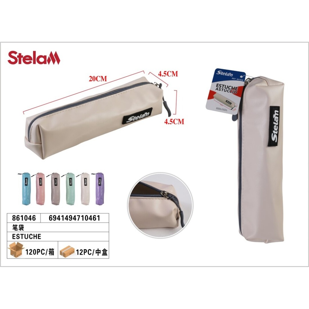 Porta todo 1 cremallera colores pastel