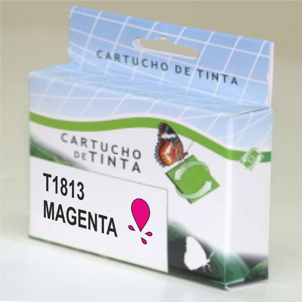 Cartucho tinta compatible Epson T1813 magenta