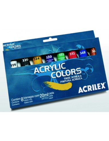 COLORES ACRILICOS 8 Colores 20ml ACRILEX