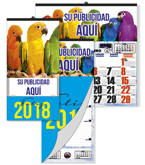 Calendario sobremesa + faldillas impresas