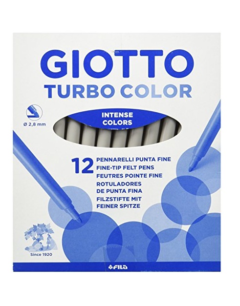 Giotto unicolor gris caja 12und.