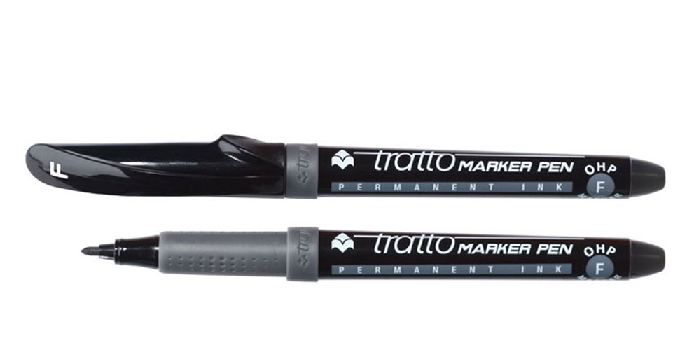 Marcador permanente alcohol tratto negro f